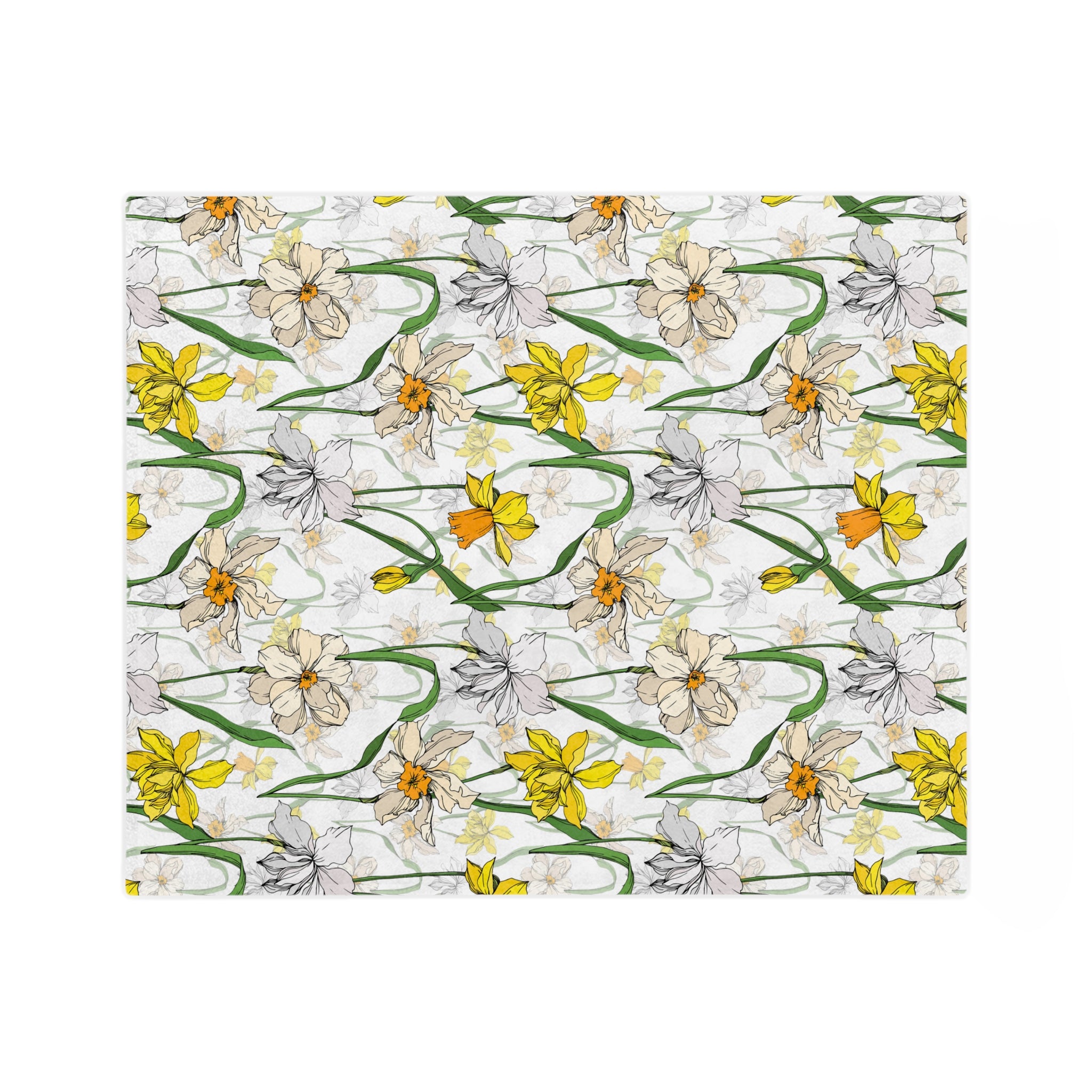 Spring Floral Velveteen Blanket, Cozy Throw for Home Decor, Perfect Gift for Mother's Day, Easter, or Housewarming