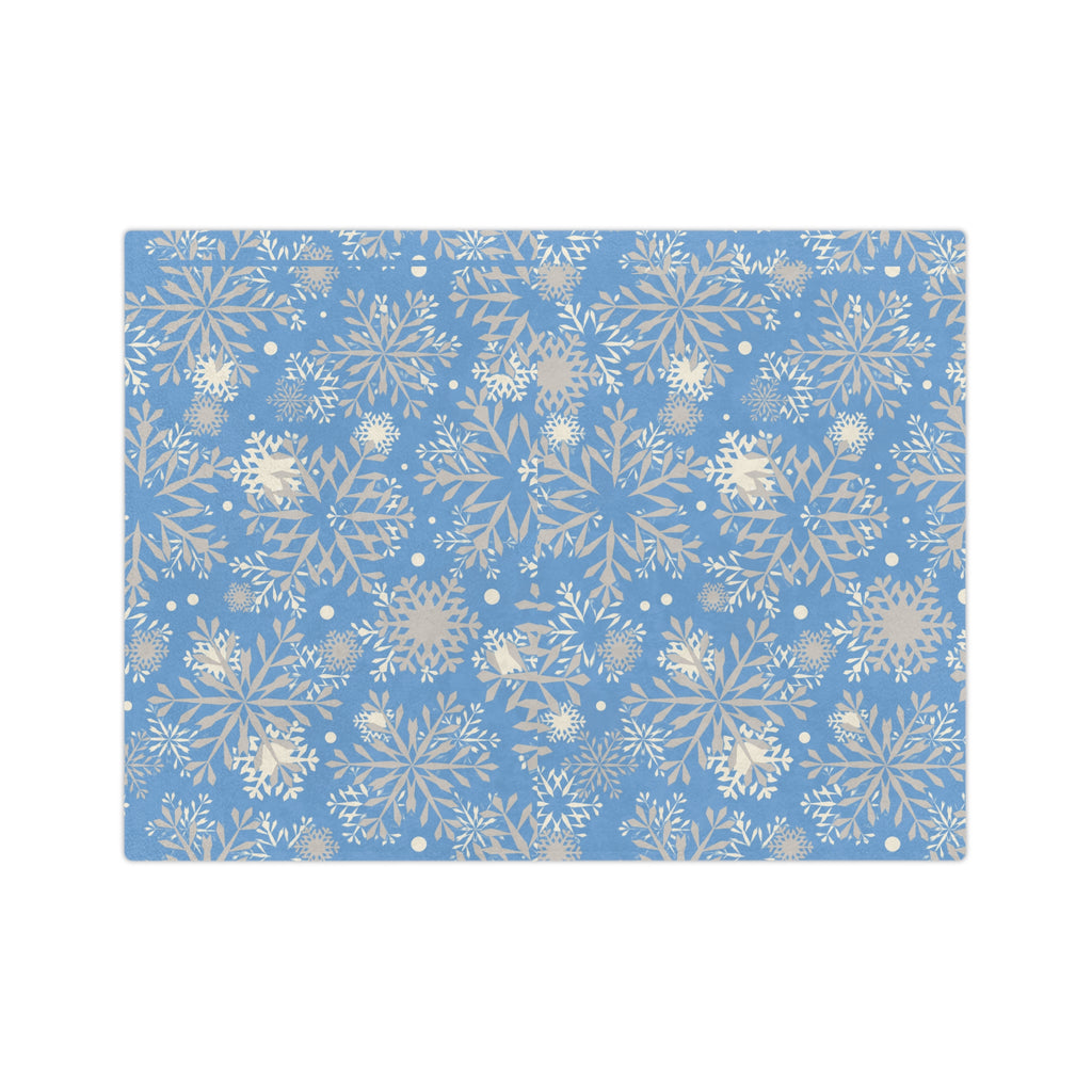 Cozy Winter Blanket, Soft Microfiber Throw for Christmas, Snowflake Design, Holiday Decor, Warm Gift