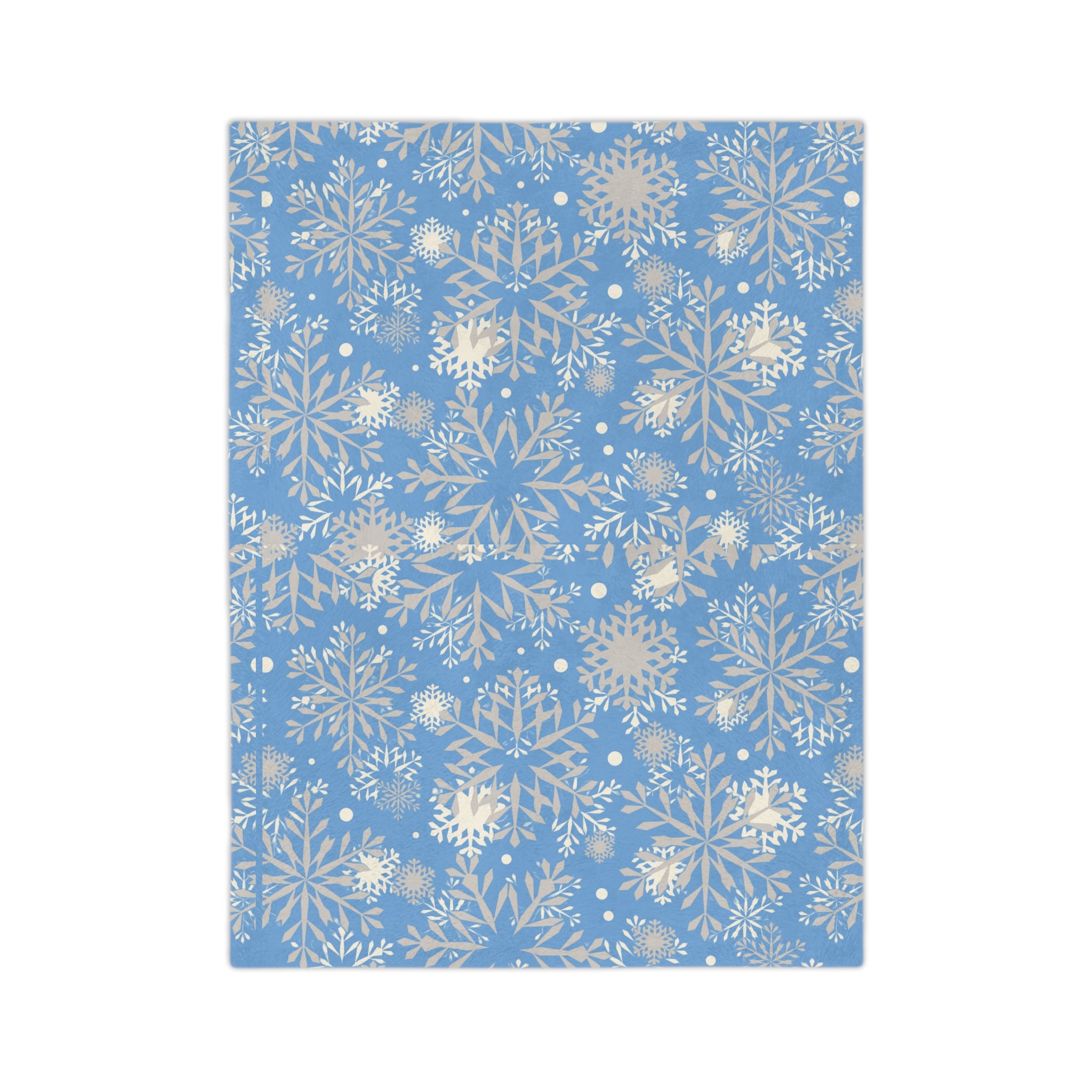 Cozy Winter Blanket, Soft Microfiber Throw for Christmas, Snowflake Design, Holiday Decor, Warm Gift