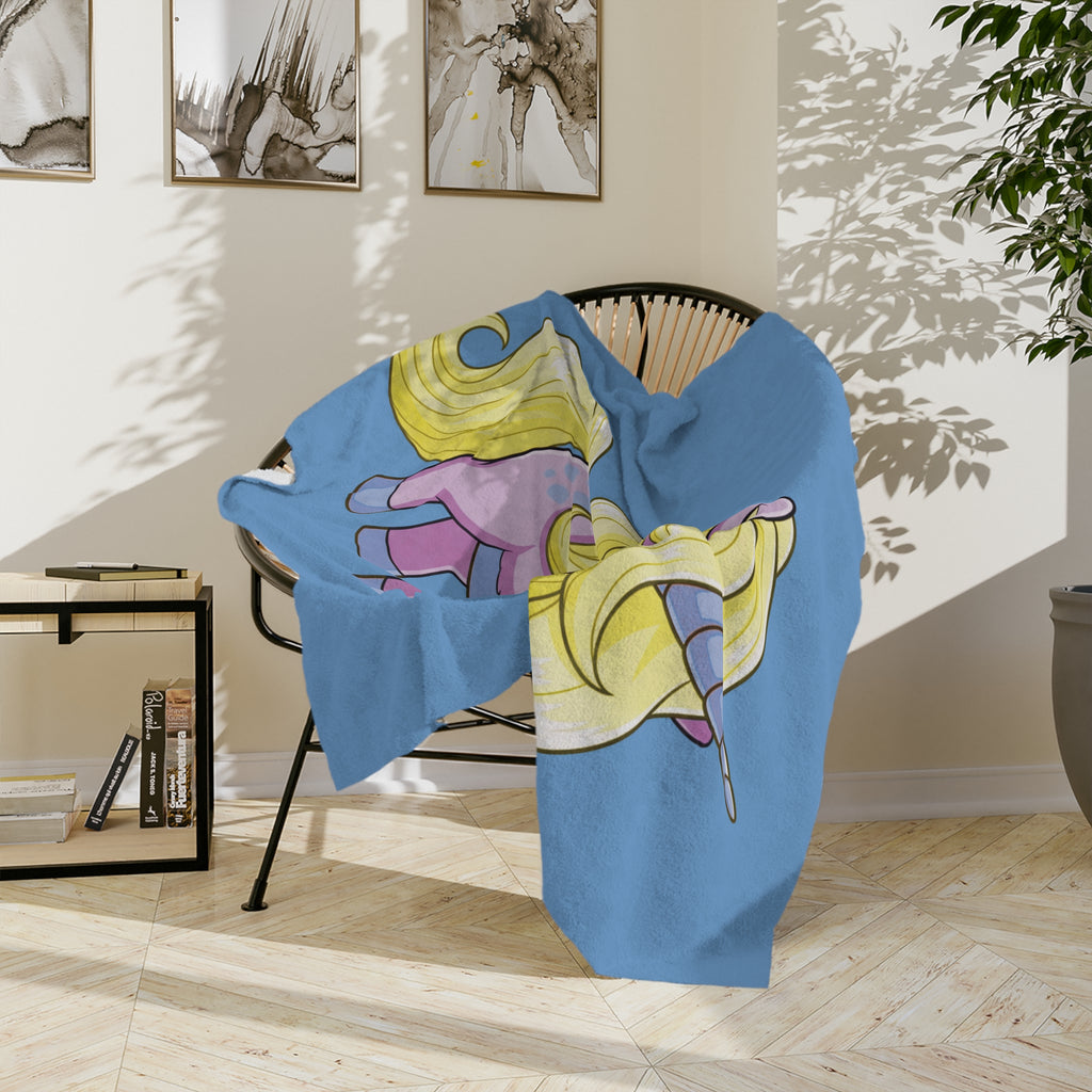 Cozy Unicorn Velveteen Blanket, Soft Fleece Blanket, Kids Dream Blanket, Cute Bedroom Decor, Magical Gift Idea