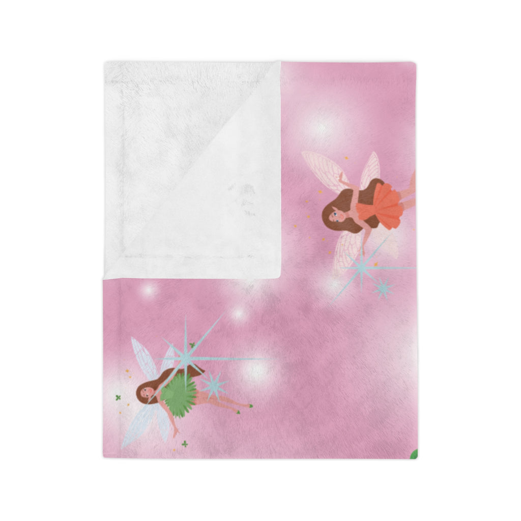 Fairy Tale Velveteen Microfiber Blanket | Cozy Throw for Kids, Nursery Décor, Gifts for Birthdays, Baby Showers, Imaginative Play