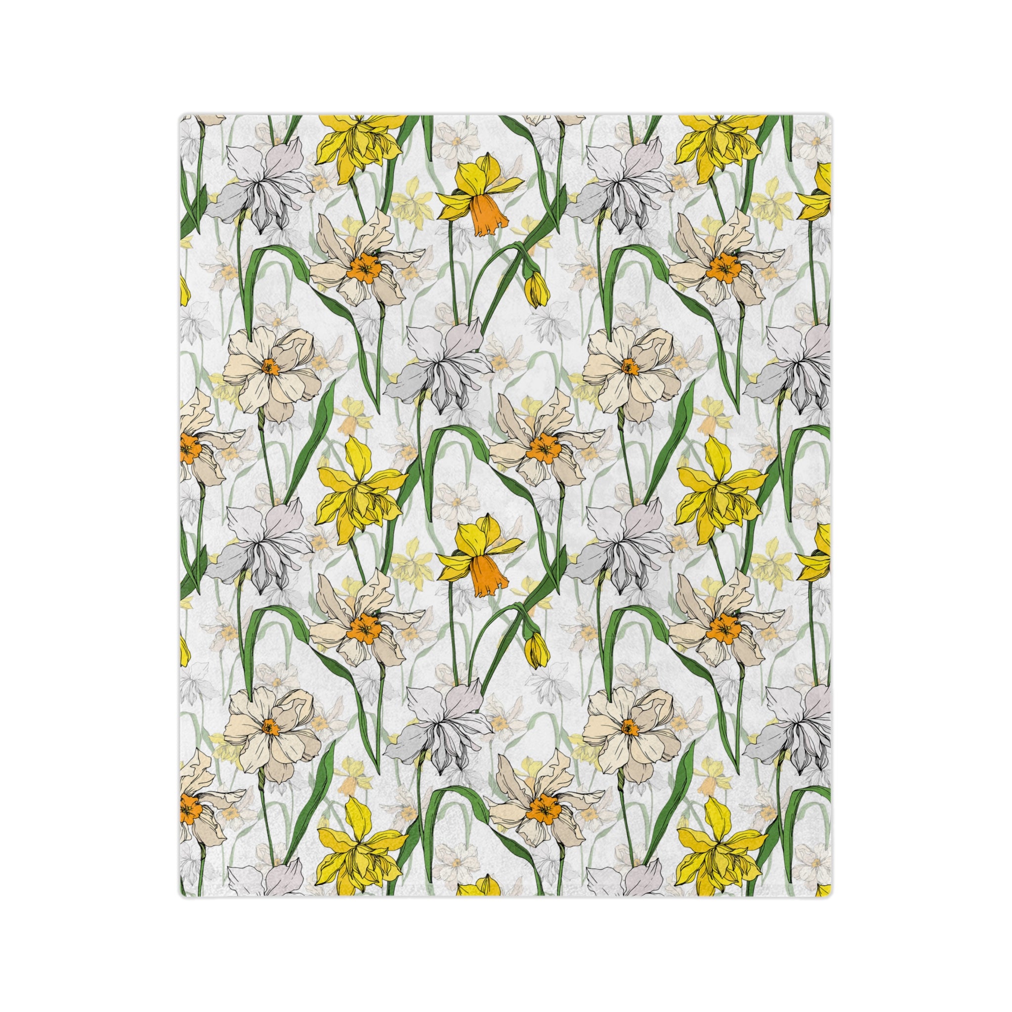 Spring Floral Velveteen Blanket, Cozy Throw for Home Decor, Perfect Gift for Mother's Day, Easter, or Housewarming