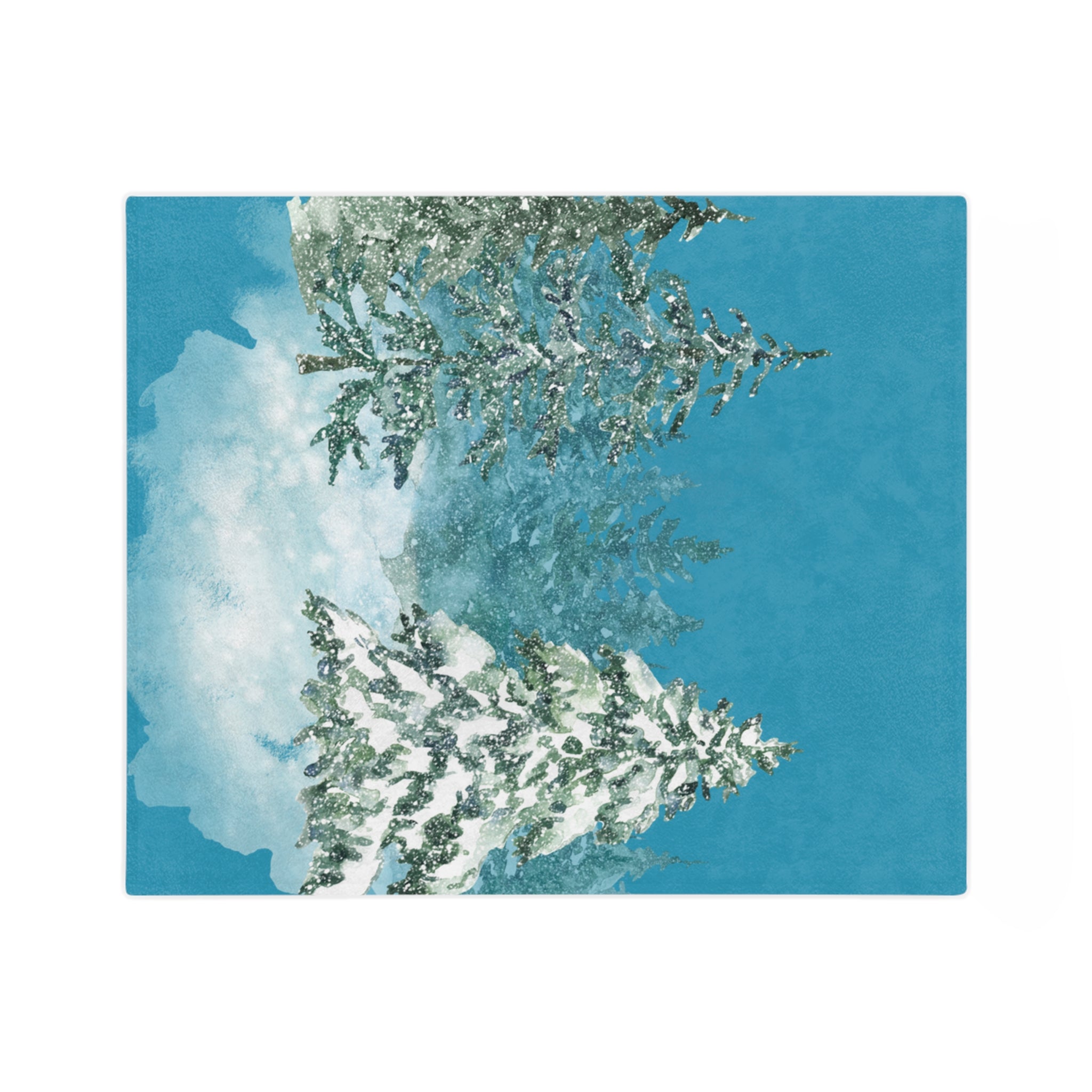 Cozy Winter Forest Blanket, Plush Throw, Snuggle Blanket, Holiday Décor, Gift for Her, Warm Soft Blanket