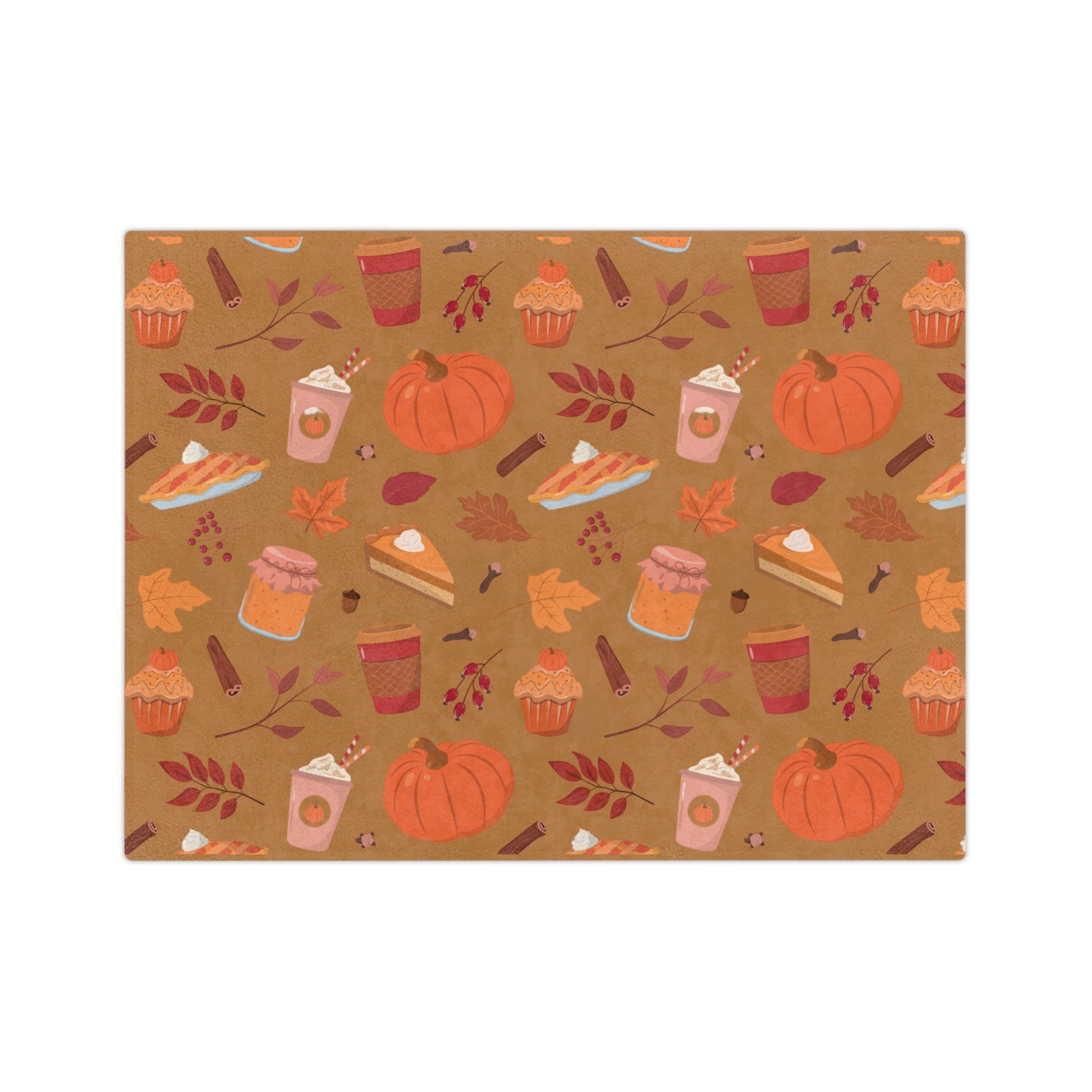 Cozy Fall Blanket, Pumpkin Spice Blanket, Autumn Decor Throw, Microfiber Comforter, Seasonal Home Accessory, Snuggly Gift