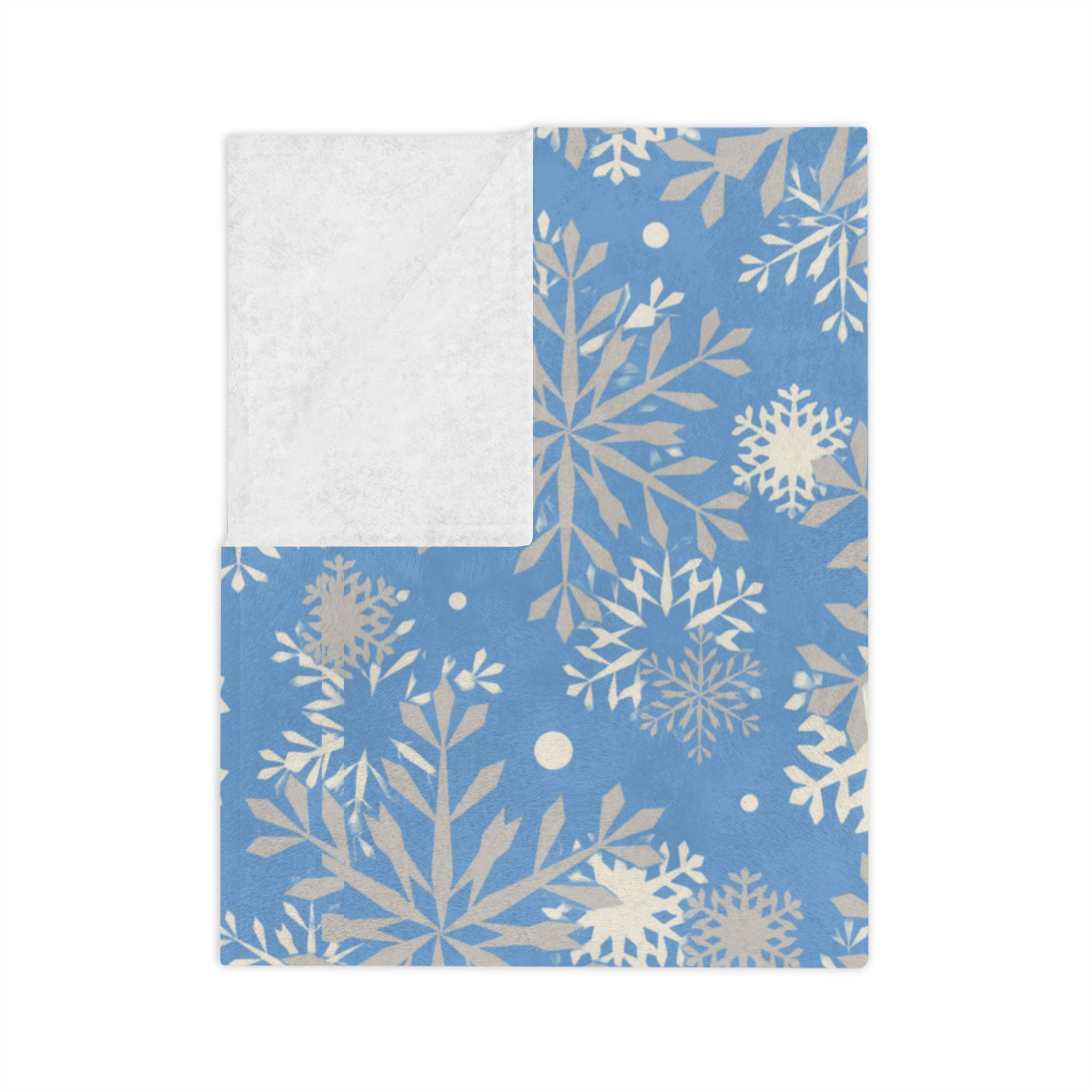Cozy Winter Blanket, Soft Microfiber Throw for Christmas, Snowflake Design, Holiday Decor, Warm Gift