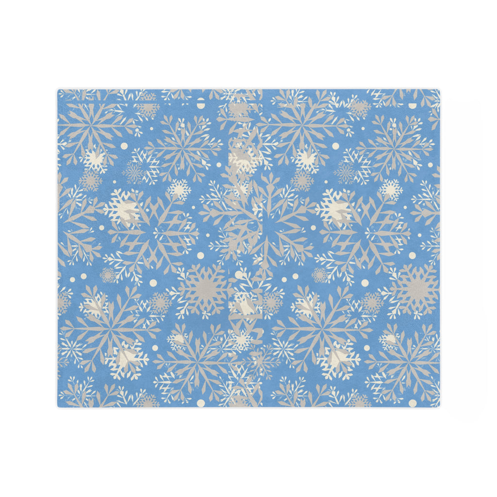 Cozy Winter Blanket, Soft Microfiber Throw for Christmas, Snowflake Design, Holiday Decor, Warm Gift