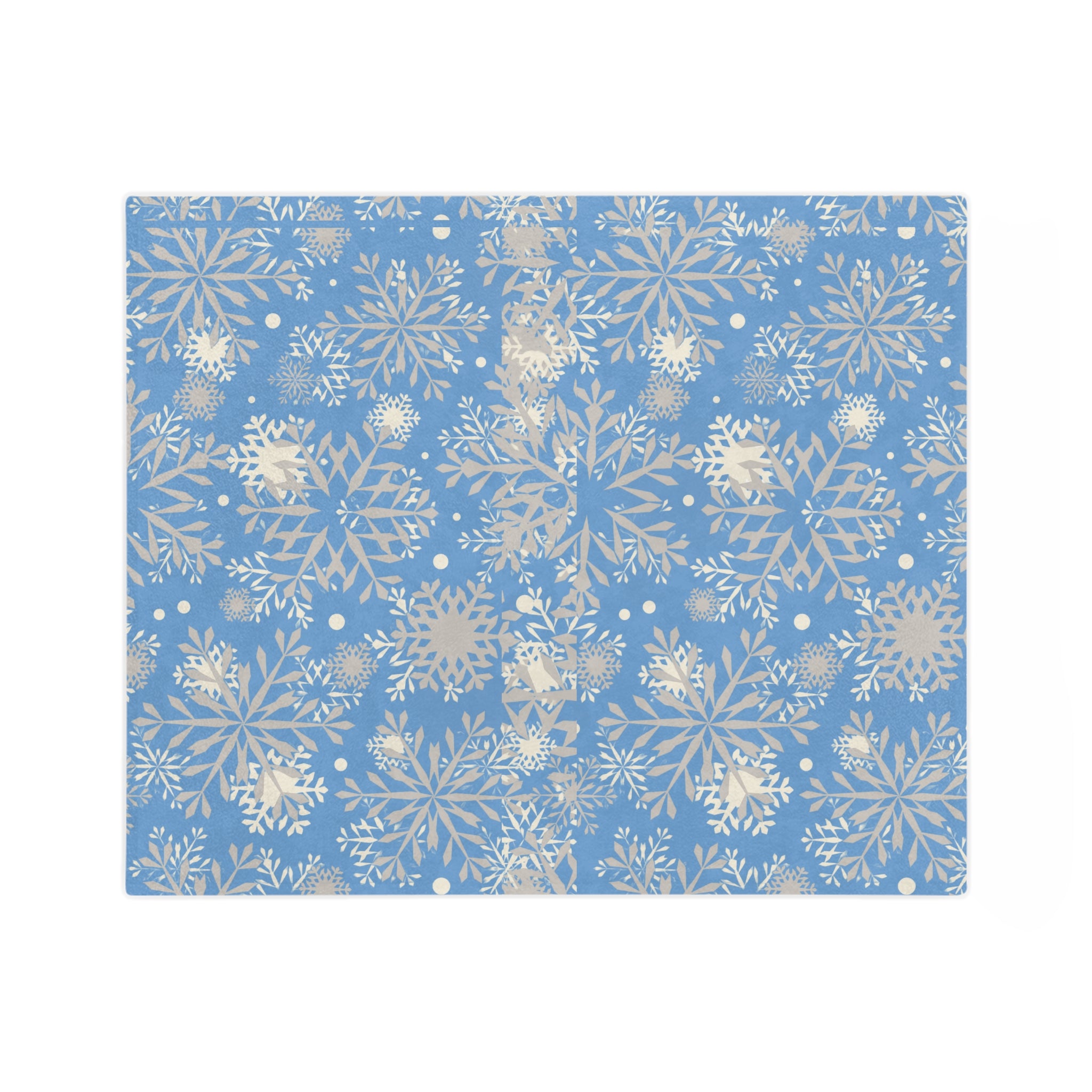Cozy Winter Blanket, Soft Microfiber Throw for Christmas, Snowflake Design, Holiday Decor, Warm Gift