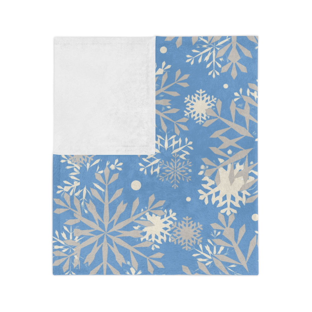 Cozy Winter Blanket, Soft Microfiber Throw for Christmas, Snowflake Design, Holiday Decor, Warm Gift