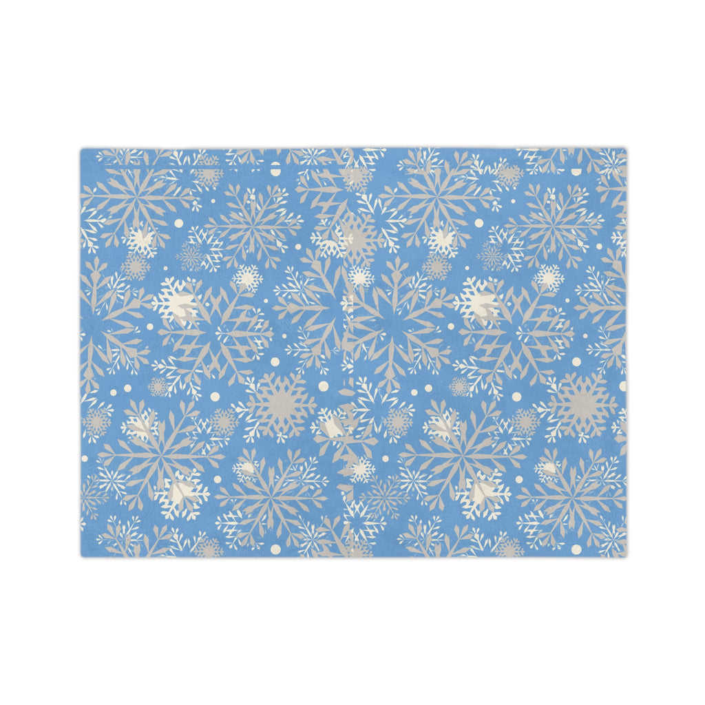 Cozy Winter Blanket, Soft Microfiber Throw for Christmas, Snowflake Design, Holiday Decor, Warm Gift
