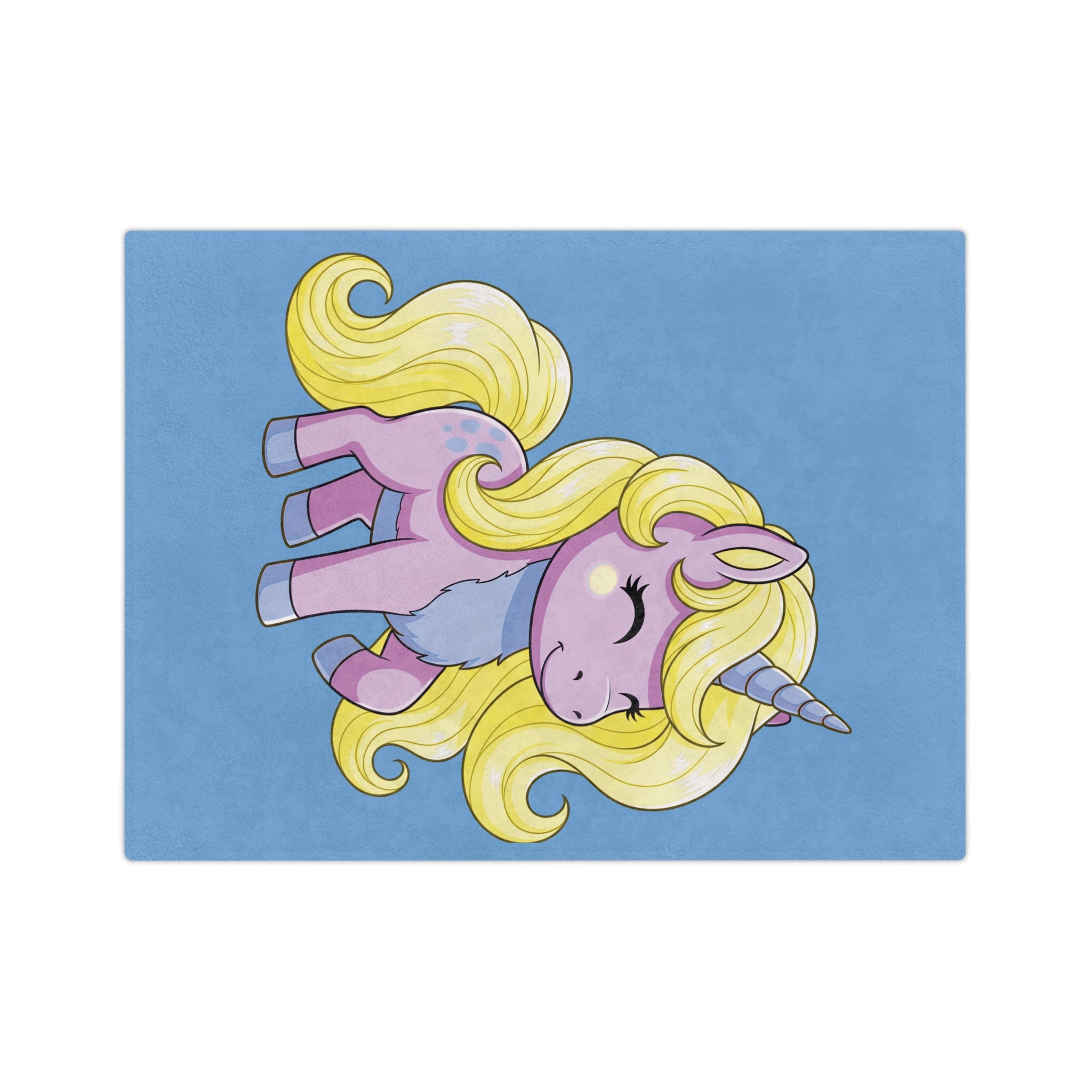 Cozy Unicorn Velveteen Blanket, Soft Fleece Blanket, Kids Dream Blanket, Cute Bedroom Decor, Magical Gift Idea