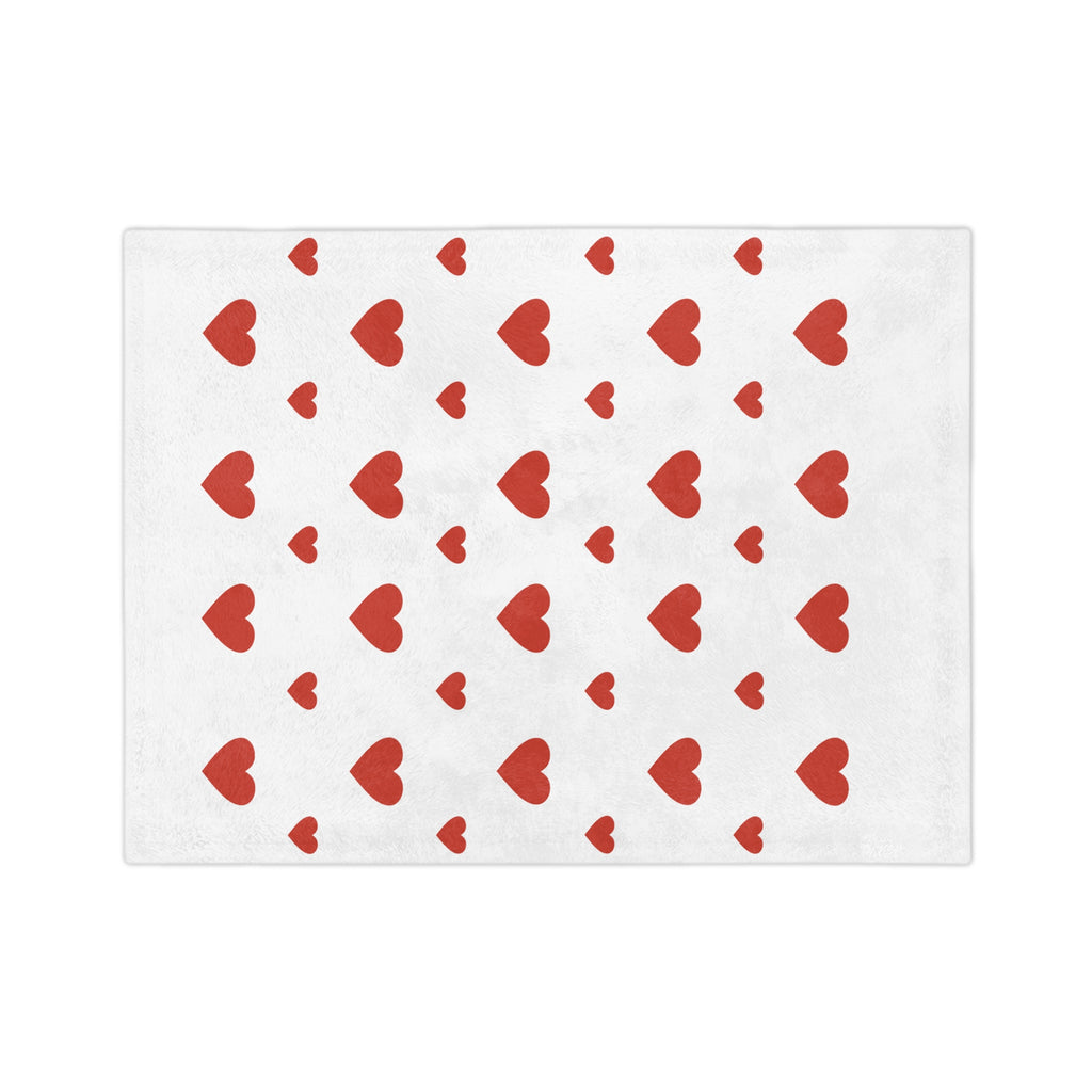 Cozy Heart Pattern Blanket - Perfect for Valentine's Day, Home Décor, Gifts, Snuggling, Soft Microfiber Blanket
