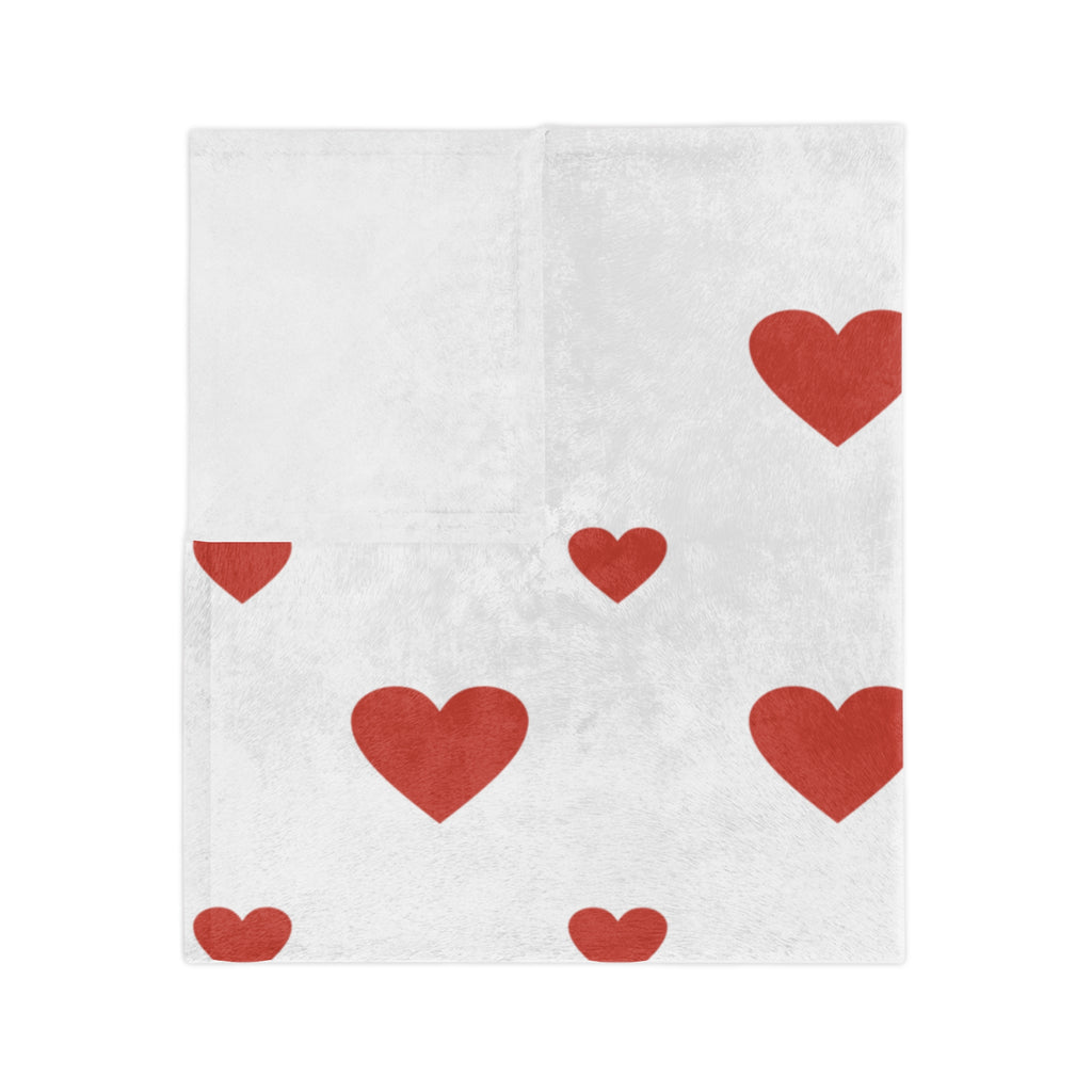 Cozy Heart Pattern Blanket - Perfect for Valentine's Day, Home Décor, Gifts, Snuggling, Soft Microfiber Blanket